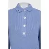 Blue pullover with buttons