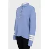 Blue pullover with buttons