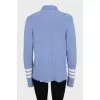 Blue pullover with buttons
