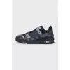 Men's black sneakers with logo