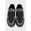Men's black sneakers with logo