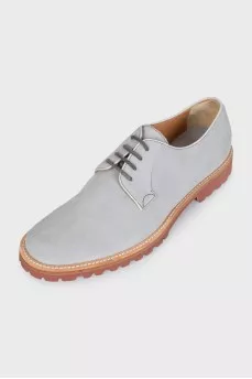 Men's gray suede shoes