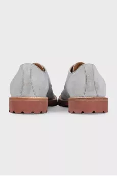 Men's gray suede shoes