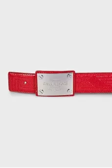 Patent leather belt