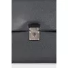 Men's black leather briefcase