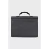Men's black leather briefcase