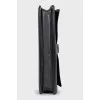 Men's black leather briefcase
