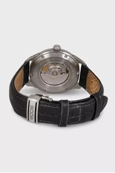 Men's watch with embossed strap