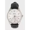 Men's watch with embossed strap