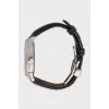 Men's watch with embossed strap