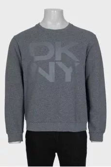 Men's gray sweatshirt with logo