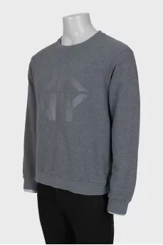 Men's gray sweatshirt with logo