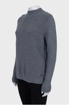 Gray wool jumper