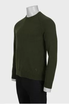 Men's green wool sweater
