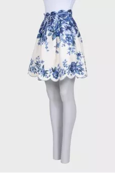 White linen skirt with this print