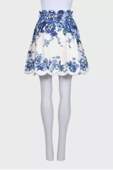 White linen skirt with this print