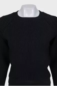 Cropped wool jumper