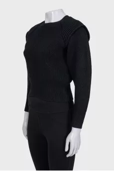 Cropped wool jumper