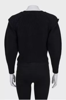 Cropped wool jumper