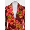 Orange floral print jacket