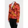 Orange floral print jacket
