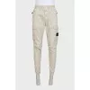 Men's tapered trousers with a branded patch