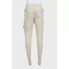 Men's tapered trousers with a branded patch