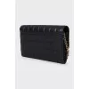 Quilted leather bag with chain