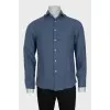 Men's straight blue shirt