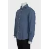 Men's straight blue shirt