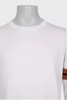 Men's white wool jumper