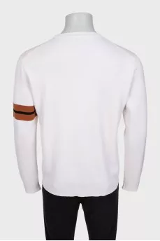 Men's white wool jumper