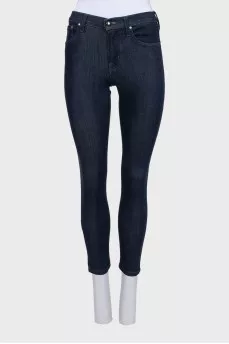 Mid-rise cropped skinny jeans