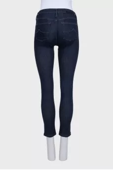 Mid-rise cropped skinny jeans