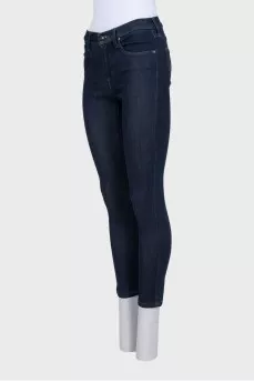 Mid-rise cropped skinny jeans