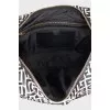 Текстильная двухцветная сумка в фирменный принт