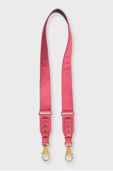 Pink suede bag with fringe