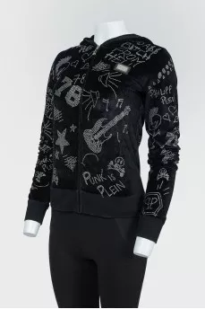Black Hud in rhinestones