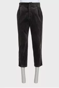 Men's gray corduroy trousers