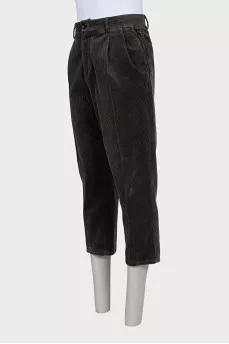 Men's gray corduroy trousers