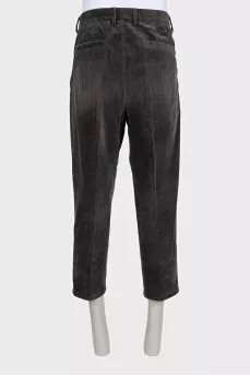 Men's gray corduroy trousers