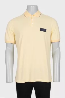 Men's slim fit yellow polo shirt