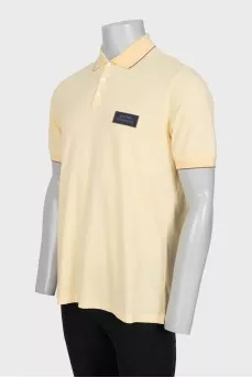 Men's slim fit yellow polo shirt