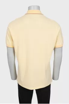 Men's slim fit yellow polo shirt