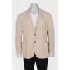 Men's beige button-down jacket