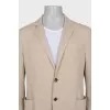 Men's beige button-down jacket