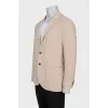Men's beige button-down jacket