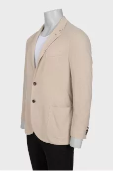 Men's beige button-down jacket