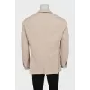 Men's beige button-down jacket