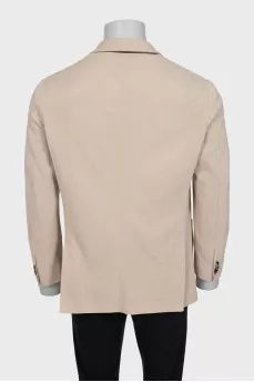 Men's beige button-down jacket
